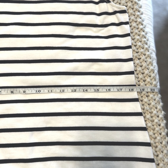 Lauren Jeans Company Ralph Lauren Navy/White Striped tank dress w/ crochet hem - Picture 10 of 11